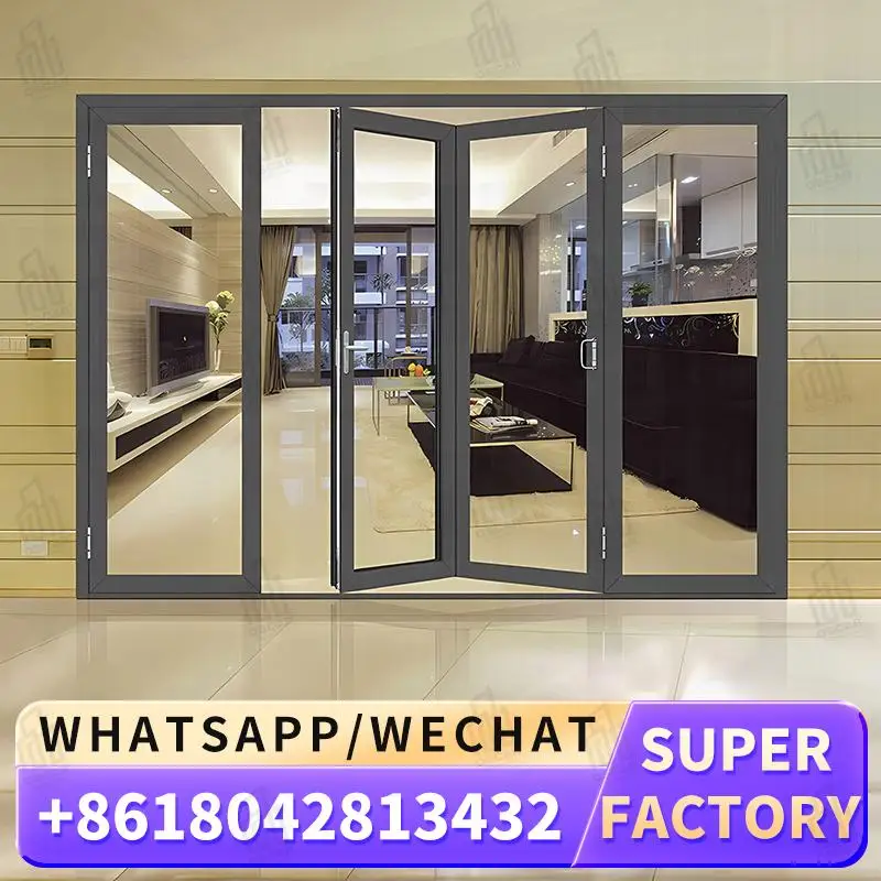 

Customizable Foldable Windows for European Commercial Spaces Innovative Factory Windows Foldable door