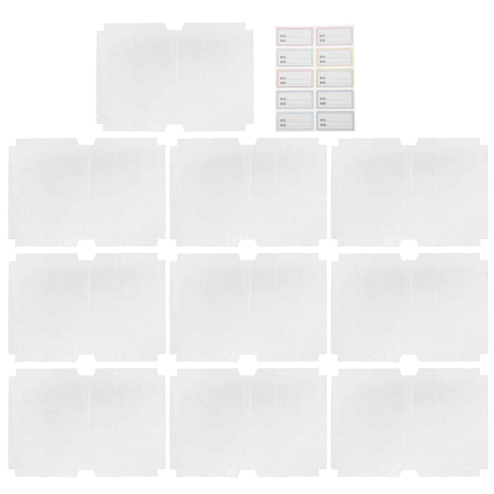 10 pçs plástico transparente livro cobre capas de livro de texto protetor claro para estudantes ambientalmente amigável