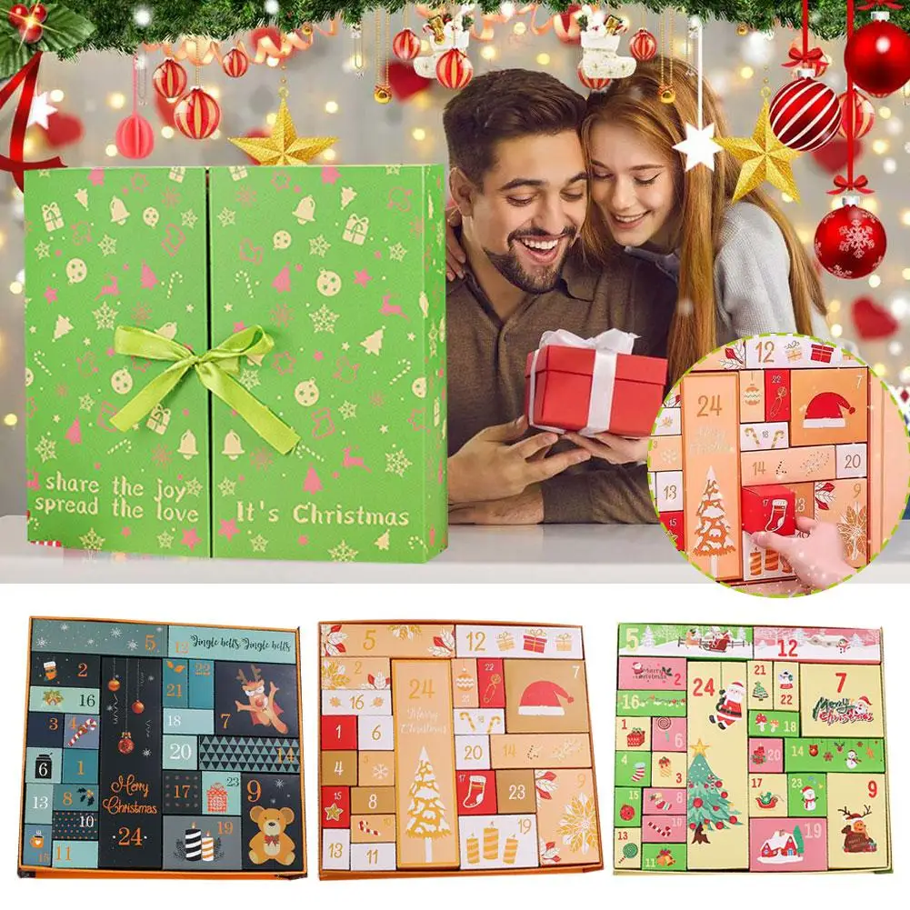 Advent Calendar Boxes To Fill 24 Grids Fillable Countdown Calendar Boxes Christmas Empty Storage Boxes For Packaged Biscuit Y1c6