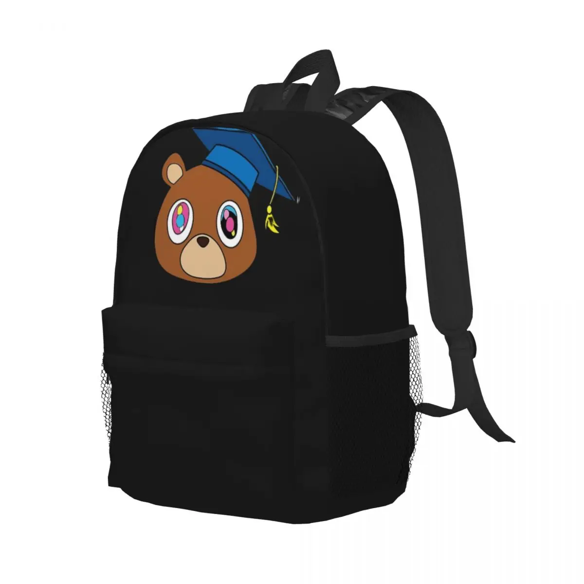 Kanye-mochila con diseño de oso de graduación para niños, morral escolar de viaje para adolescentes y mujeres