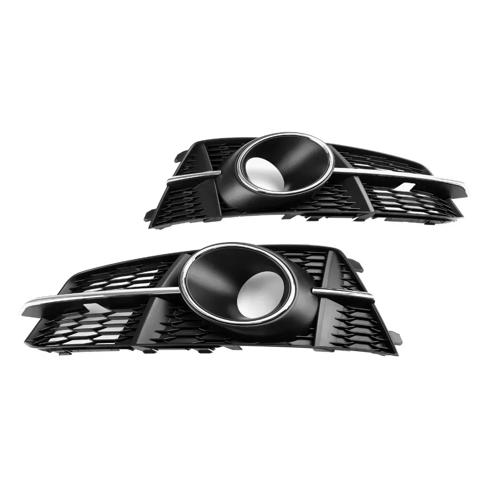 يناسب A6 C7 S-Line اكسسوارات سباق الشوايات 4G0807681AG 4G0807682AG المصد الأمامي الضباب شبكة مصابيح ضباب غطاء قناع