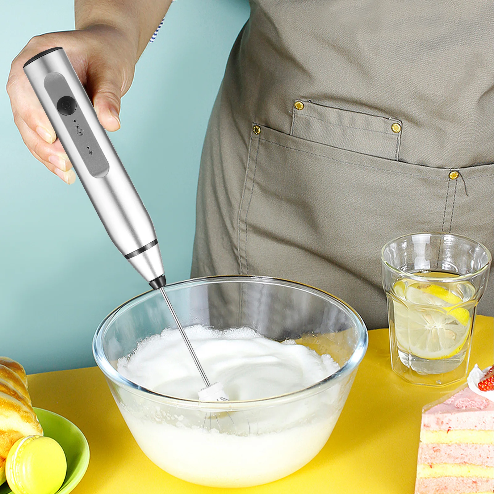 

1 комплект, USB-венчик из нержавеющей стали, многофункциональный электрический миксер, нескользящий, для использования, чистый, 3 формы, для кухни, «сделай сам»