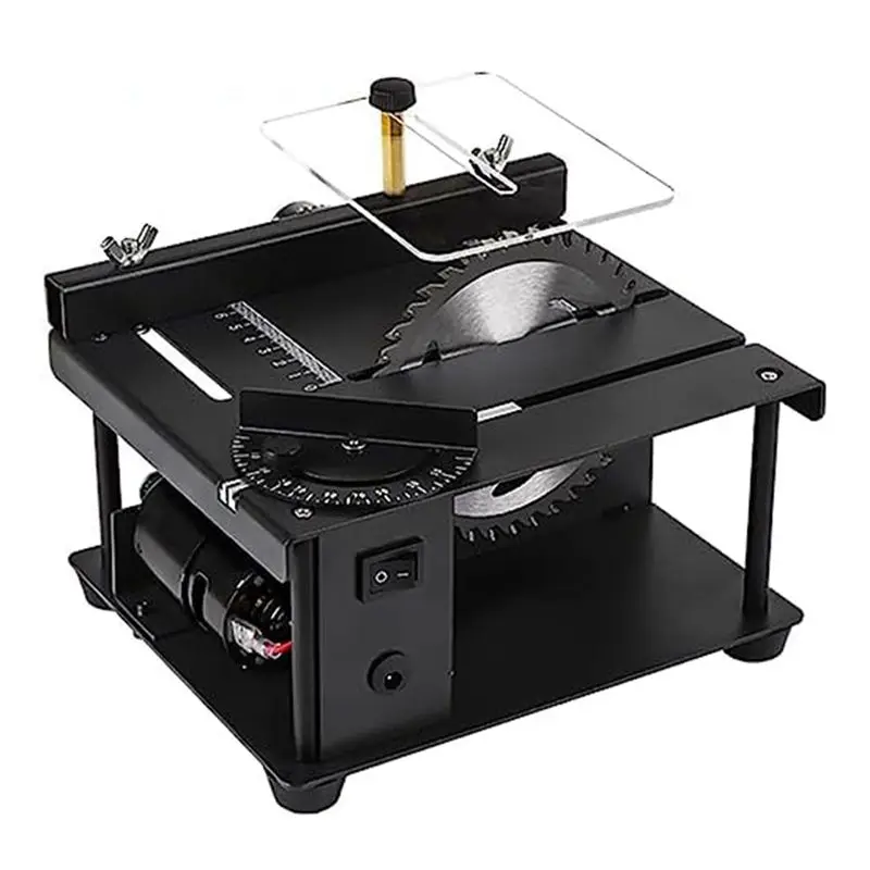 

AF89-Table Saw 0-90°Angle Adjustable Woodworking Cutting Speed 1000-3000R/Min For Wooden Model Crafts Metal Cutting US Plug Bran