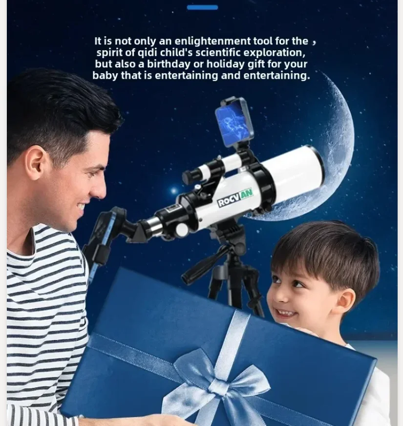 Explora las estrellas con el telescopio profesional de navegación espacial profunda QCA de alta magnificación 1000X HD