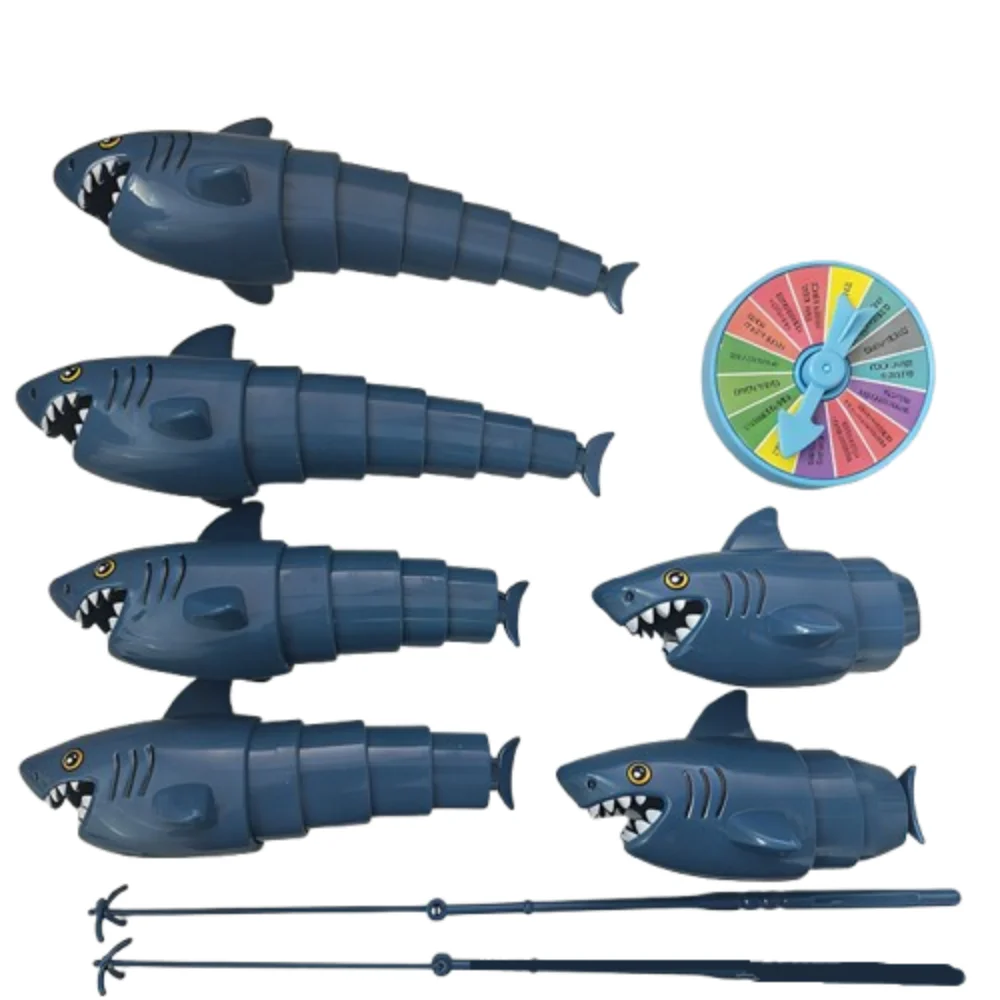 Magnetic Baby Fishing Games Early Educational Fishing Rod Electric Shark Fishing Toy Set Easy Funny Magnetic Fishing Game Toys