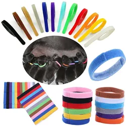 12 Pcs Puppy Whelping Collars Newborn Pet Collars Double-Sided Adjustable Id Bands Puppy 2024 New Home And Household Products