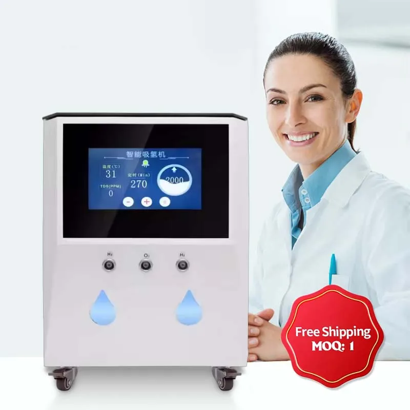 

Medical 3000ml Hydrogen Water Generator Hydrogen Inhalation Machine H2 O2 HHO Double Outlet Hydrogen Inhaler Breathing Device