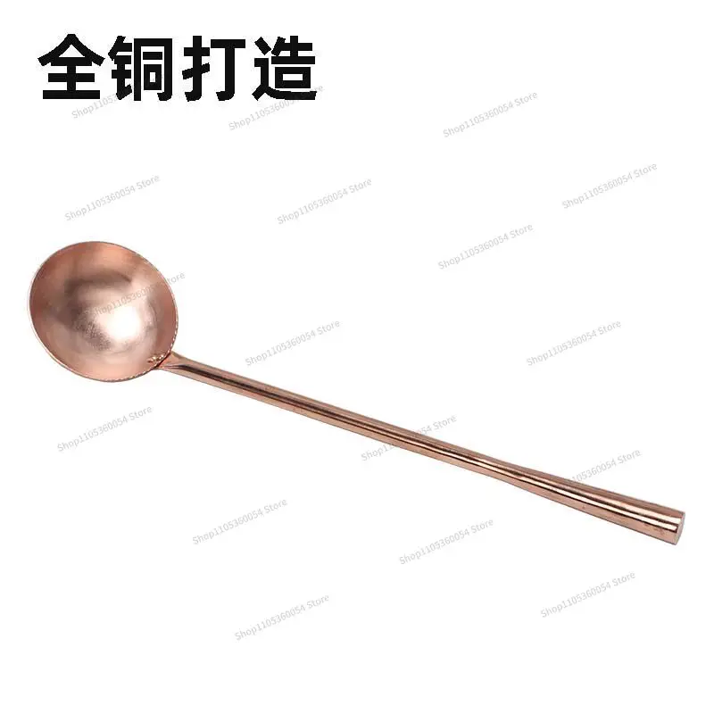 For Pure Copper Pot Boil Jam Pot Stew Soup Wok Induction  Thickened Pure Copper Boil Ejiao Cake Copper Pot