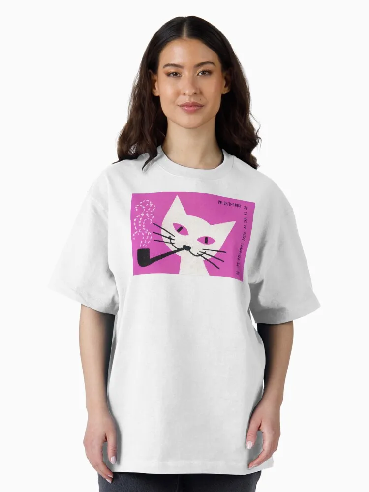 

Smoking Cat Graphic Print Summer Luxury Brand Pure Cotton Men's and Women's T-shirt Short Sleeve Street Fashion Trend Clothing