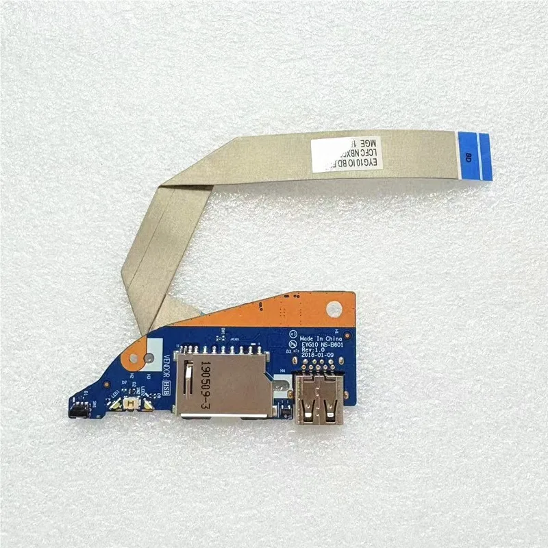 ... for Lenovo YOGA 530-14IKB EYG10 switch board USB SD small board 5C50R08719 NS-B601....