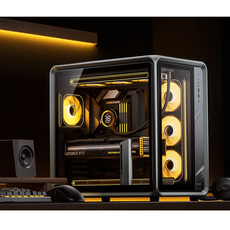 JONSBO BO400 ATX Aluminium Zeezicht Kamerbehuizing Driezijdig Transparant Host Ondersteunt 360-waterkoeling E-sport Game Machine-behuizing