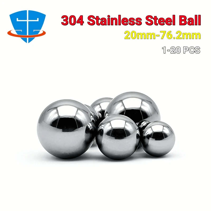 1/2/5/10/20pcs 304 Stainless Steel Balls Dia Sizes 20/20.638/21/22/22.225/23~76.2mm Large Solid Precision Bearing Steel Balls