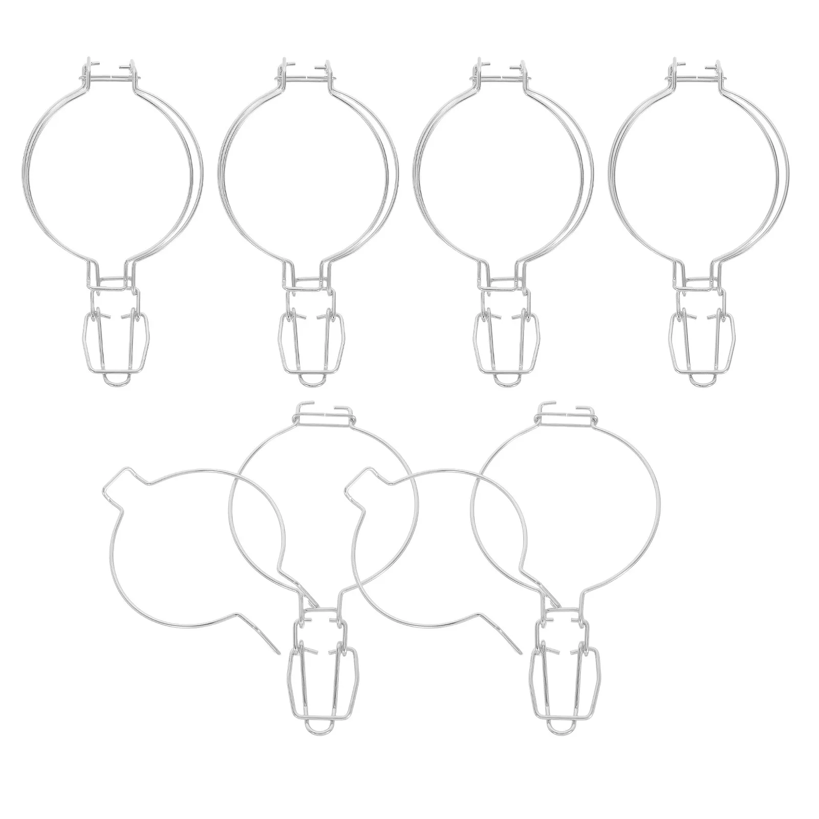 6Pcs Stainless Steel Snap Clasp Sealing Buckle for Glass Jars Mason Canning Jars Food Clip Spring Tension Clamp Freshness