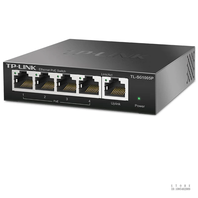 TP-LINK 5-port Gigabit Ethernet PoE Switch, Ports 1-4 Support IEEE 802.3af/at, Total PoE Power 60W, Plug and Play, TL-SG1005P