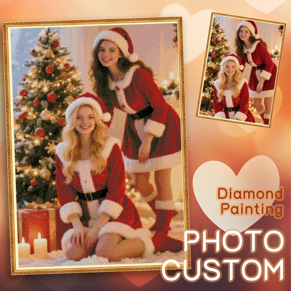 

RUOPOTY Custom Diamond Painting Kits for Adults 5D DIY Personalized Diamond Art Photo Custom Your Own Picture Christmas Gift