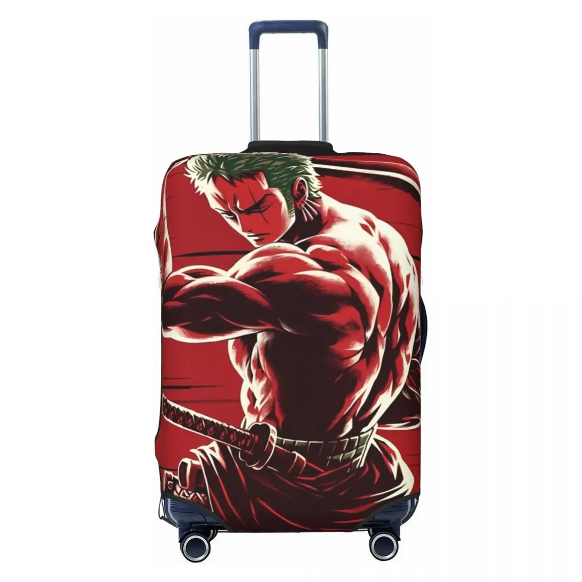 One Roronoa Zoro P-Pieces Suitcase Cover Holiday Cruise Trip Fun Luggage Case Protector