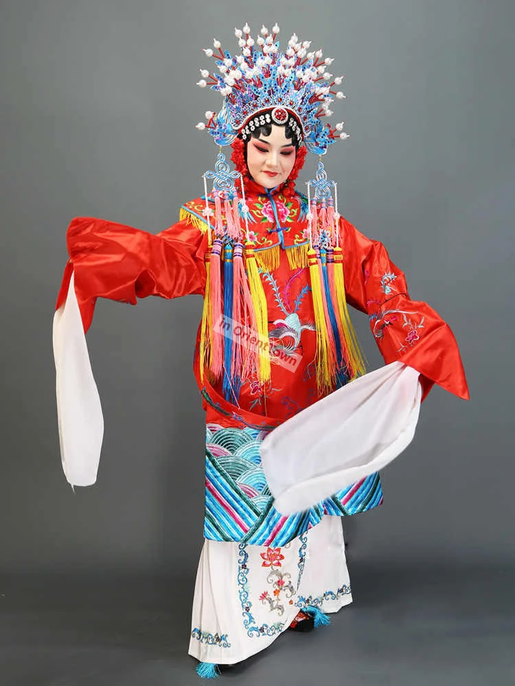 Flowers Embroidery Beijing Opera Wear Drunken Beauty Peking Opera Clothing Drama Role Costume Princess traditional Troupe Outfit