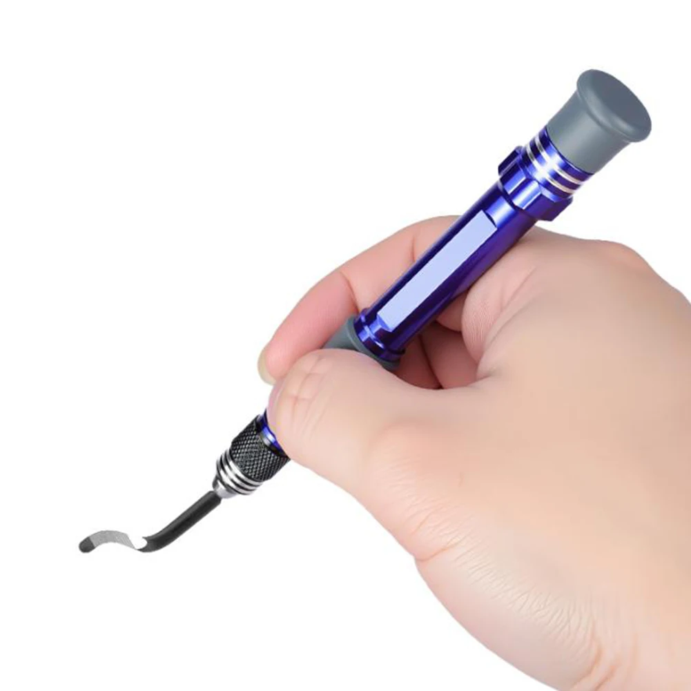 

Deburring Tool With 3 Blades Burr Remover Trimming Pocket Scraper Blade Deburring Head Cutter For Metal Resin Plastic Wood Trimm