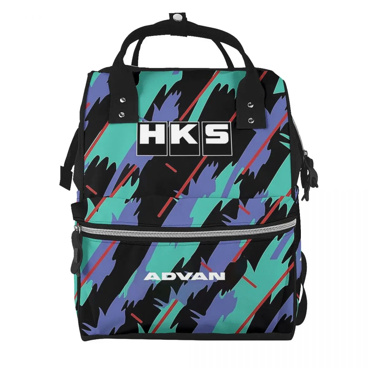 HKS Advan JDM Student Backpack School Bag Hiking Travel Daypack for Men Women Bookbag Shoulder Bags