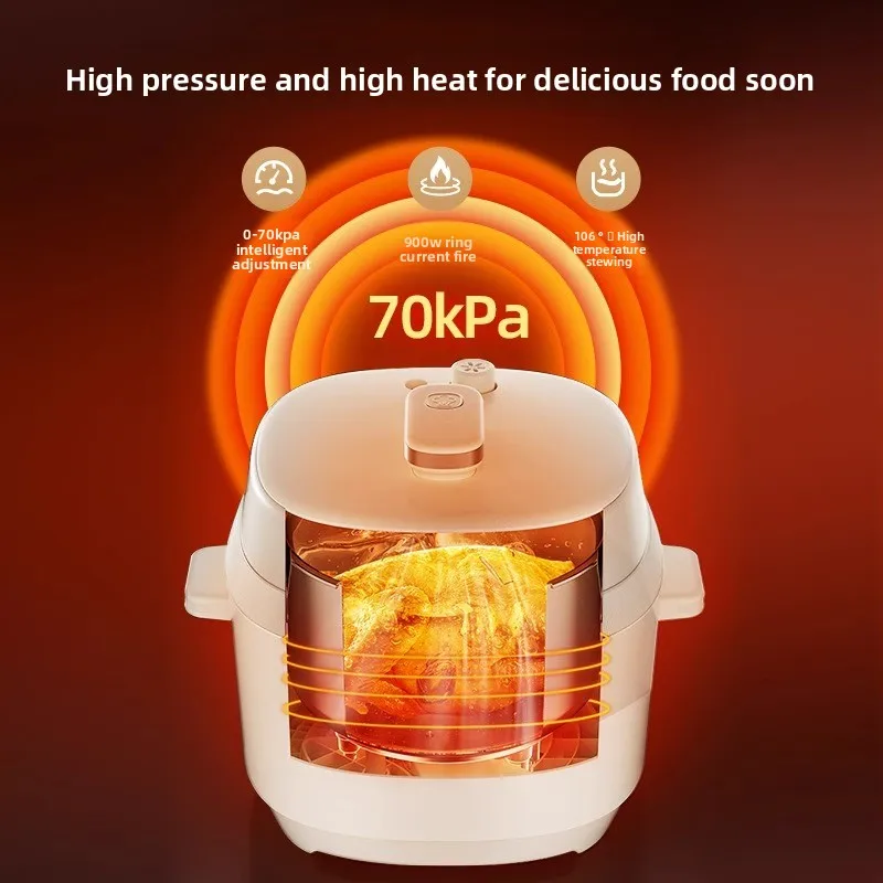 Electric Pressure Cooker 5L Dual Inner Pot Multi Function Rice Cooker Stew Soup One Pot Programmable Fast Cooking Home Use