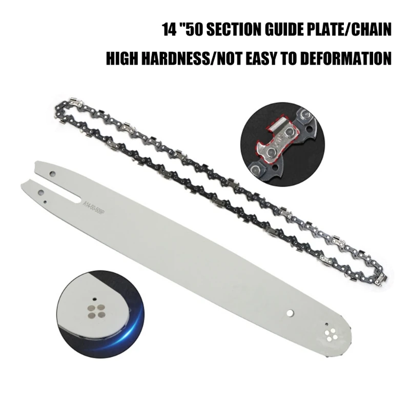 Guide Bar and Cutting Chain Replacement Set, Steel Components for MS170 and MS180 Chain-Cutting Tool Maintenance M4YD