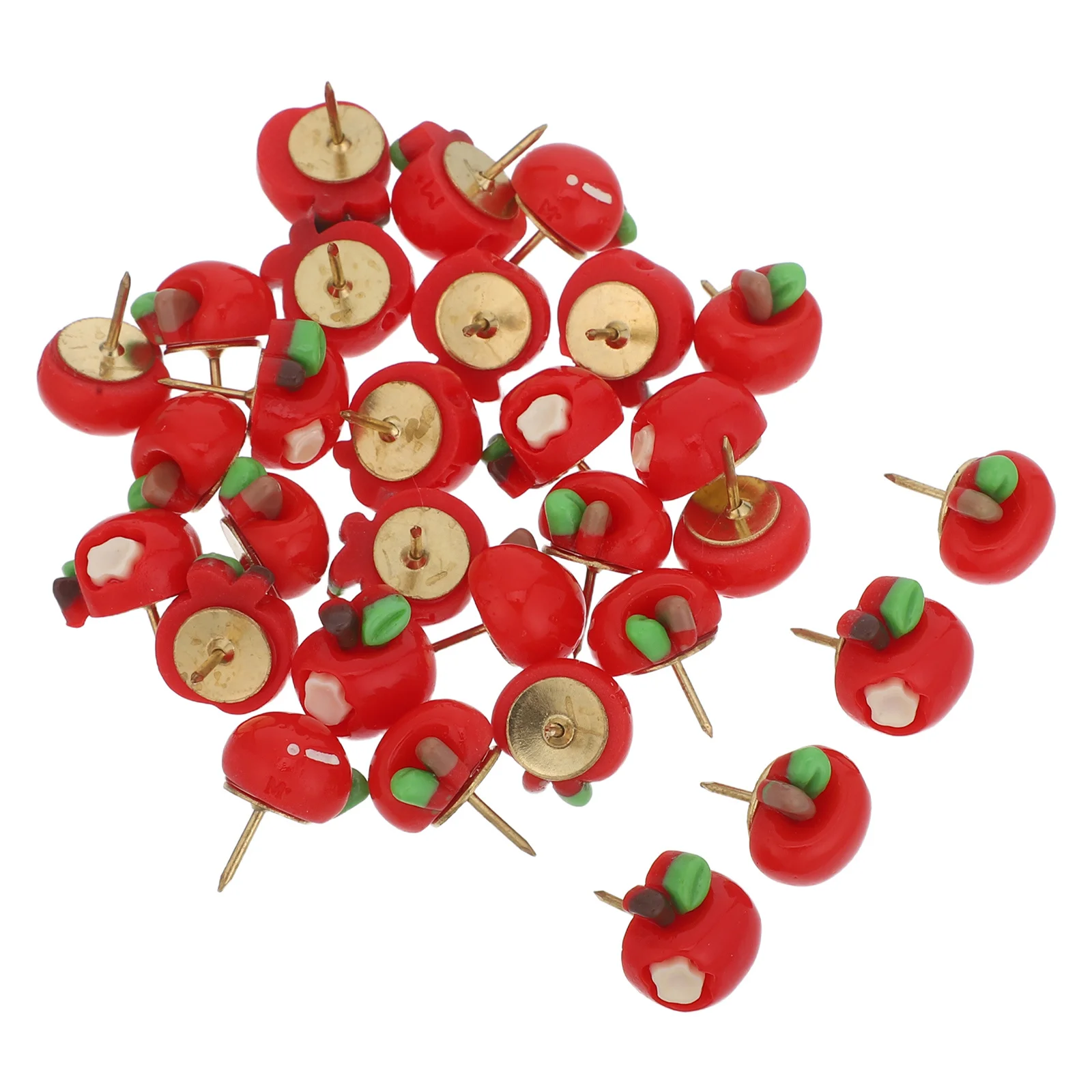 

30Pcs Fruit Theme Thumbtack Apple Design Push Pins for Cork Board Bulletin Board Wall Tacks Hanging Posters Pictures Maps
