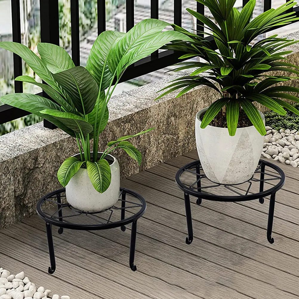Metal Iron Plant Stand Holder Iron Flower Pot Stand Autumn Home Decor Flowerpot Shelf Rustic Indoor