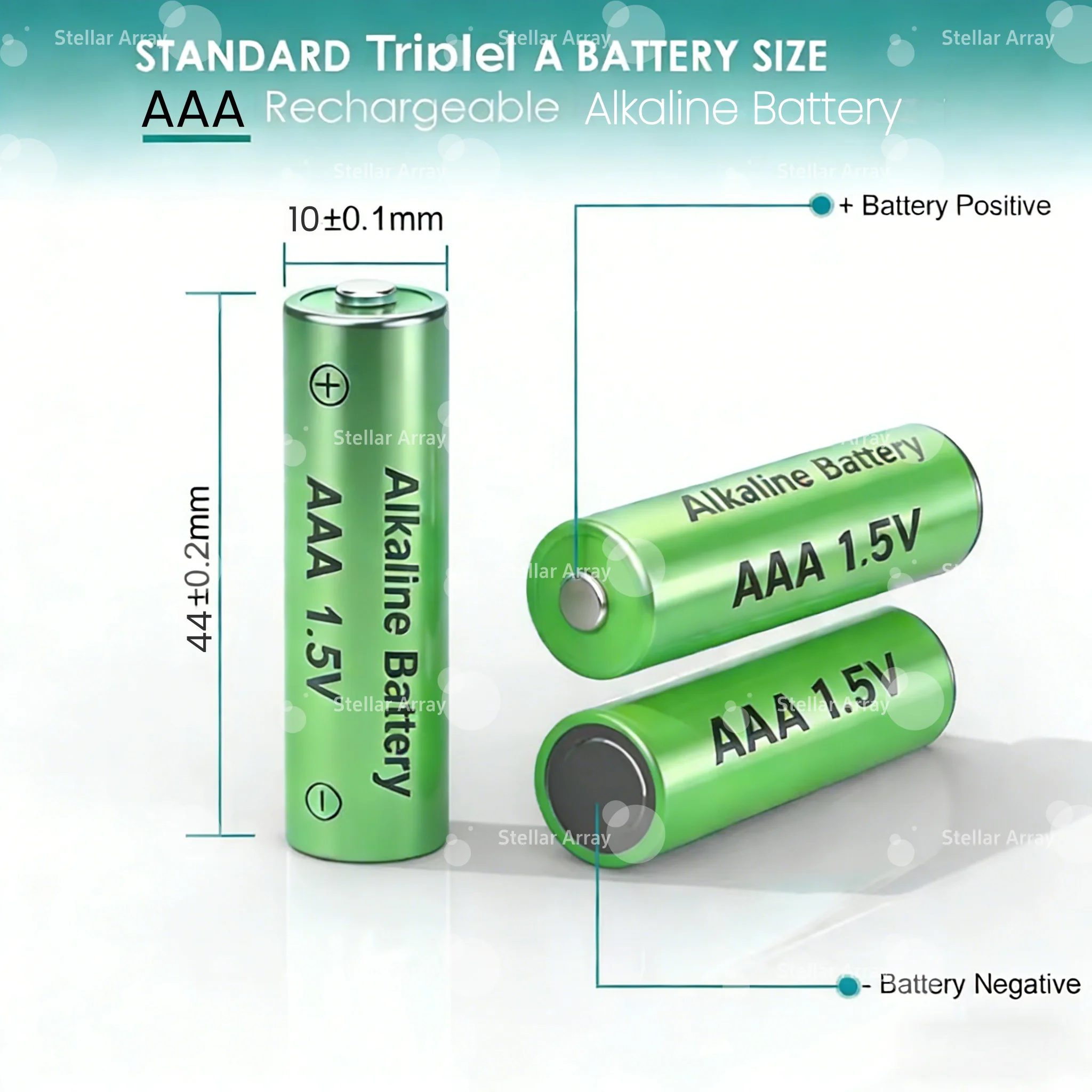 High Energy 3000mAh Rechargeable AAA Batteries 1.5V Constant Voltage EPR for High Drain Devices Tactical Torches