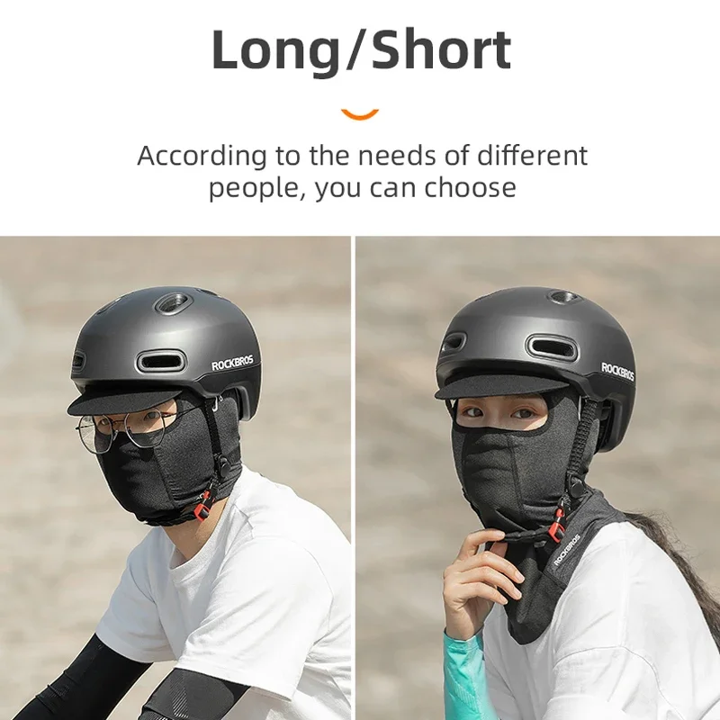 ROCKBROS Cycling Mask Summer UV Protection Balaclava Glasses Face Breathable Hole Men Women Quick-Drying Bicycle Ice silk Mask