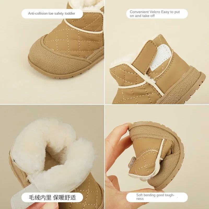 Baby Snow Boot Plush Thick Cotton Shoe Winter New Warm Baby Walking Shoe Waterproof Boy Gilr Shoe Kids Winter Shoes Uggs Slipper