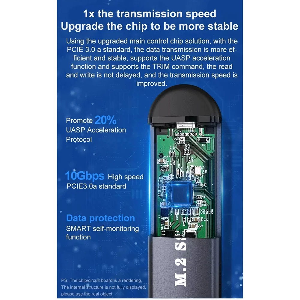 

Корпус 0Z-M.2 SATA USB к M.2 NGFF SSD Корпус M2 Твердотельный накопитель Внешний адаптер для твердотельного накопителя 2242 2260 2280