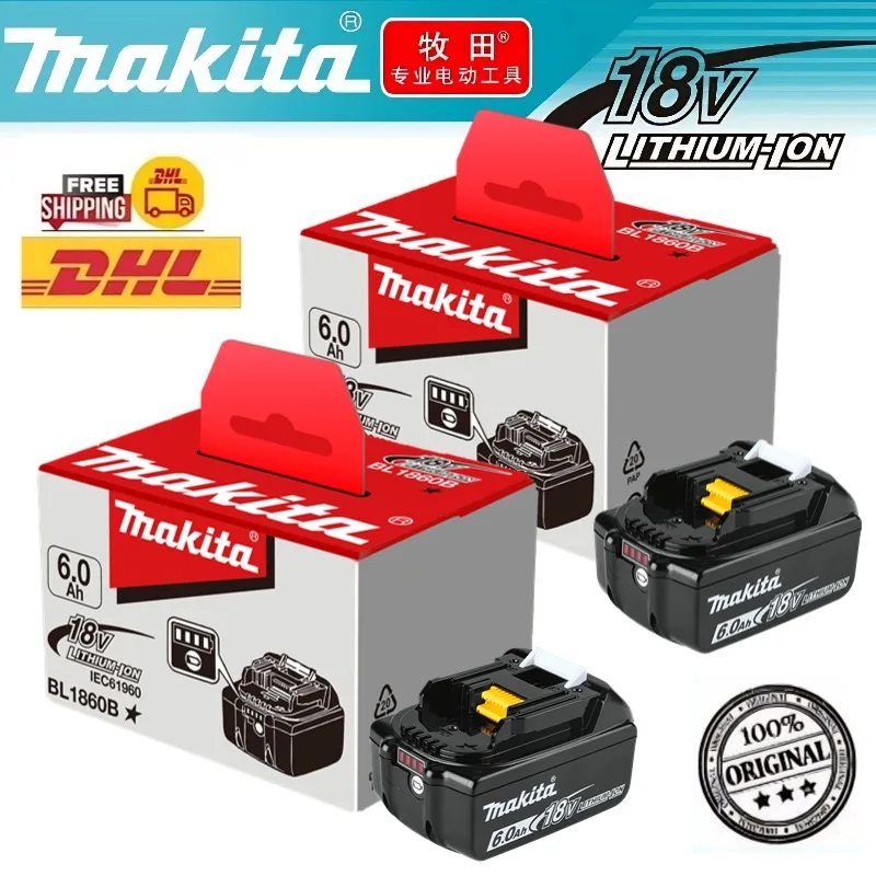 

BL1860 для Makita 18 В 6 Ач оригинальный аккумулятор bl1830 bl1860 bl1850B инструмент, совместимые с беспроводной шлифовальной машиной Makita 18 В
