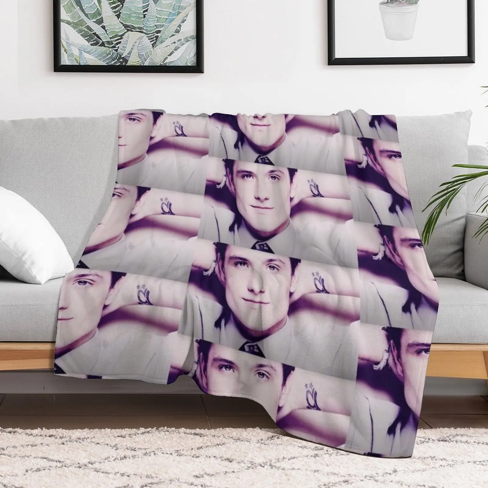 Josh Hutcherson Whistle Throw Blanket Beautifuls decorative For Decorative Sofa Blankets