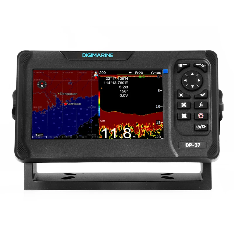 Digimarine DP-37F 7-inch GPS Chart Plotter with Built-in Fish Finder Sounder
