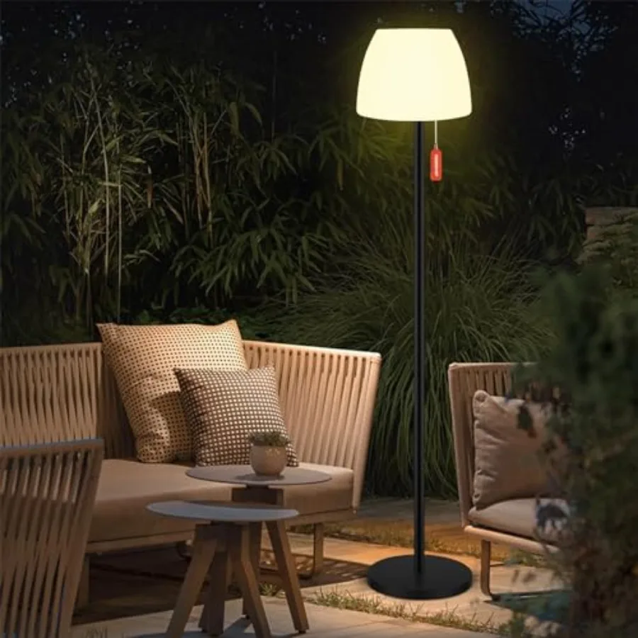 

Outdoor Floor Lamp Solar Outdoor Lamps for Patio Waterproof Shower LampLED Cordless Floor Lamp with Light Sensor Rechargeable D