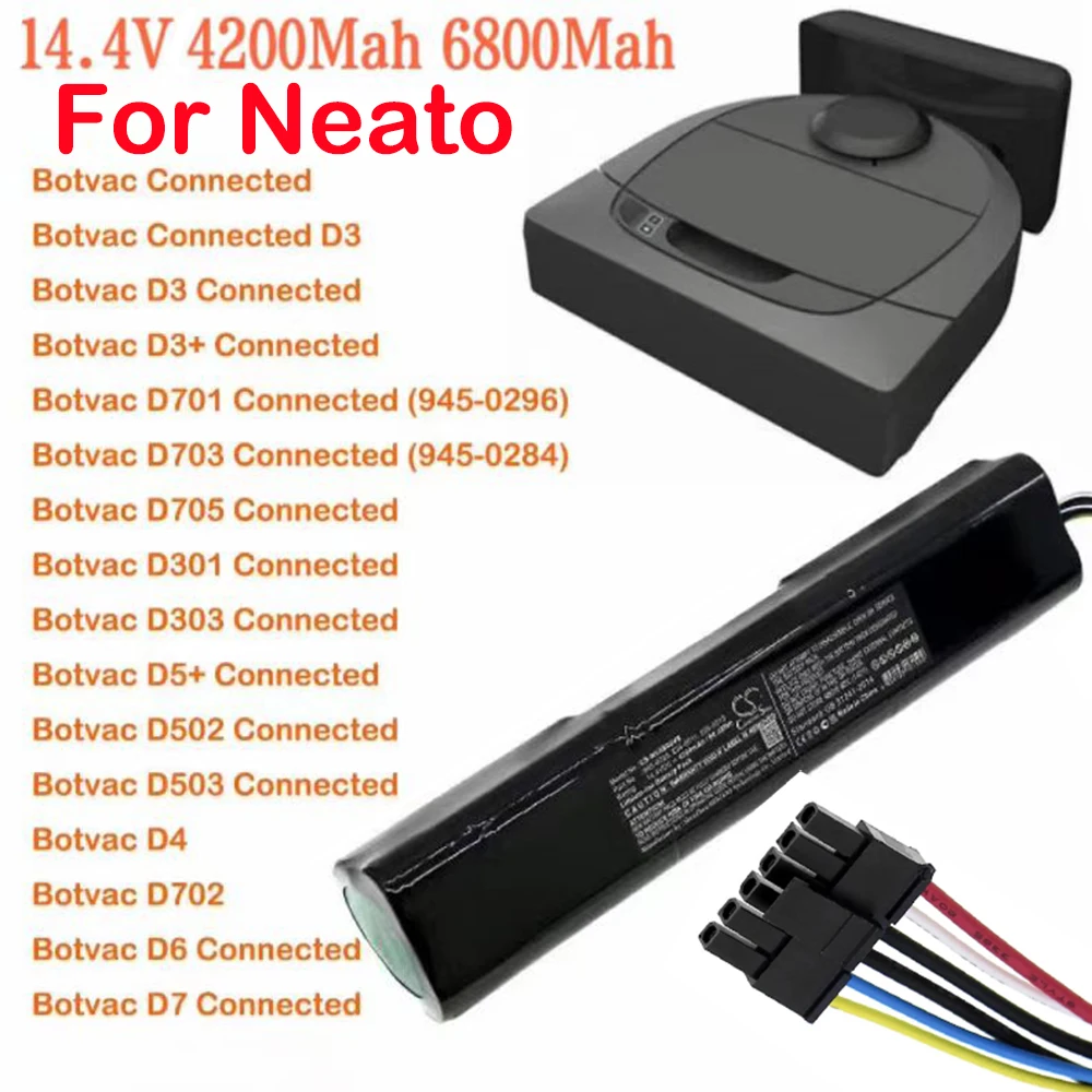 Robot Vacuum Battery 945-0225,205-0011 For Neato Botvac Connected,D3,D3+,D4,D5,D5+,D6,D7,D301,D303,D502,D503,D701,D702,D703,D705