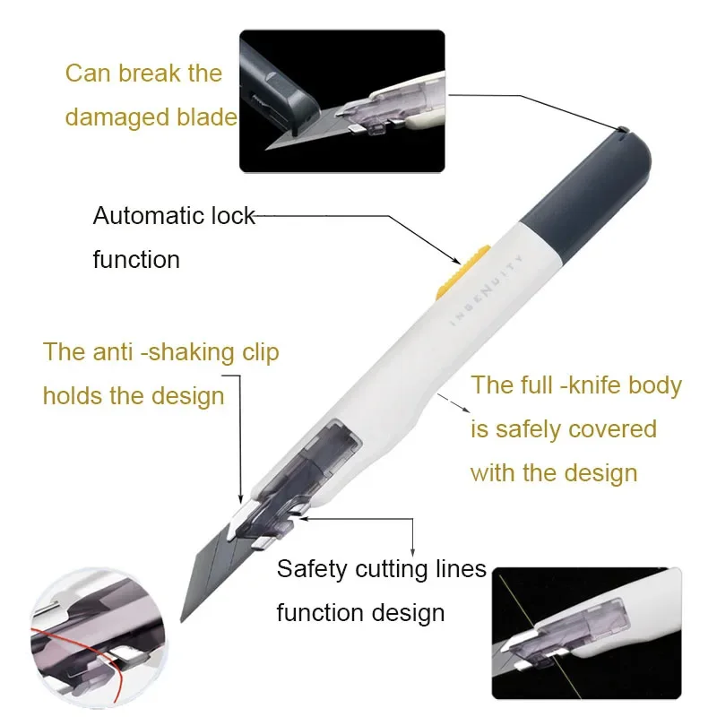 KUNAISI Automotive Film Application Tool Anti Shake Art Knife Film Cutting Knife Detachable Practical Art Knife
