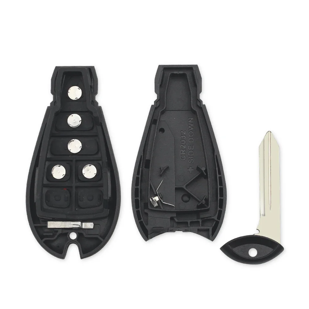 Keyyou-スマートリモートカーキーシェル、クライスラータウン & カントリージープグランドチェロキードッジマグナムデュランゴ2、3、4、5、6、7ボタンのケース