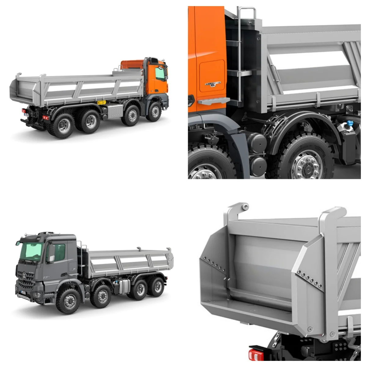 

NEW KABOLITE 3367 Hydraulic RC Dumper K3367 8x8 Remote Control Dump Tipper Light Sonud 2 Speed Construction RC Truck RC Toys