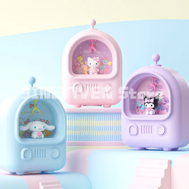 Kawaii Sanrio Hello Kitty Creative Cartoon Cute Piggy Bank Night Light Usb Charging Port Room Decoration Children's Holiday Gift