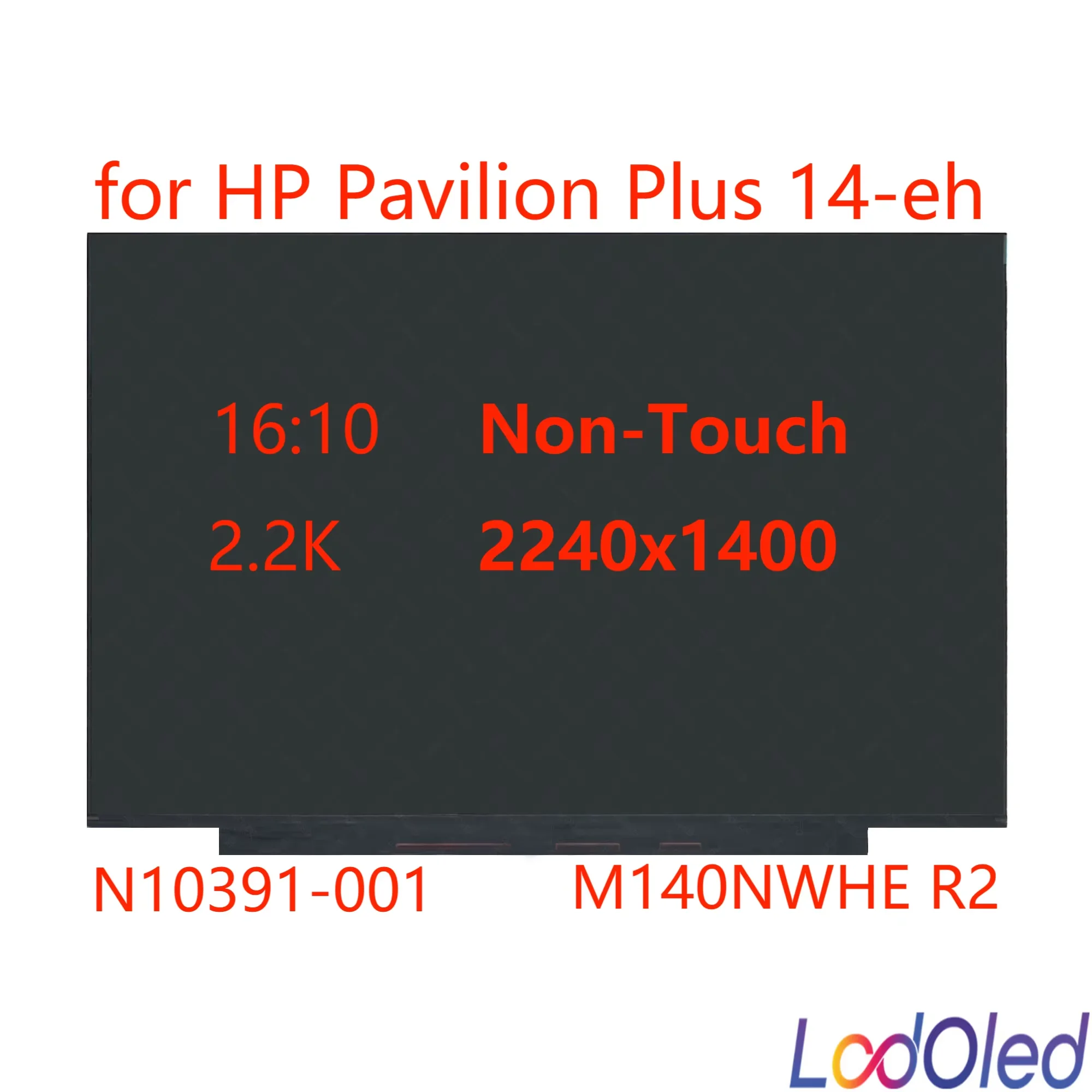 14.0‘’ N10391-001 16:10 2.2K LED LCD Screen IPS Display Panel Matrix for HP Pavilion Plus 14-eh Non-Touch 2240X1400 40pins 60Hz