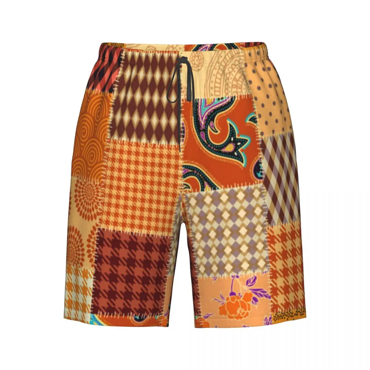 

Men's Swimming Shorts Textile Patchwork Pattern Trunks Beach Wear