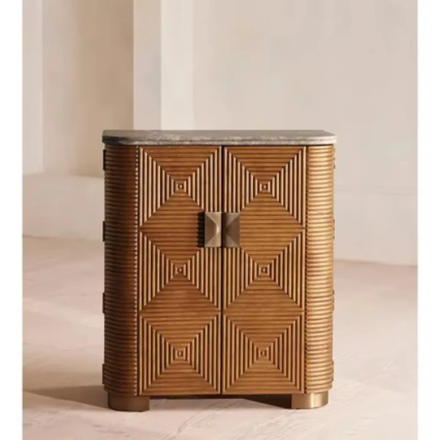 Bauhaus style painting side cabinet niche art wine cabinet