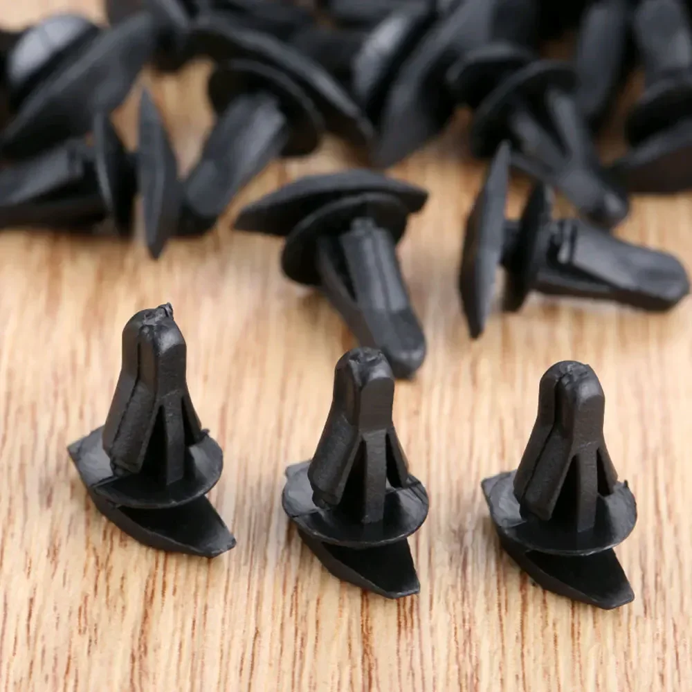 

50Pcs Universal Black Car Sealing Strip Clips Plastic Fixed Fasteners Clips Auto Door Window Rivets Car Interior Accessories