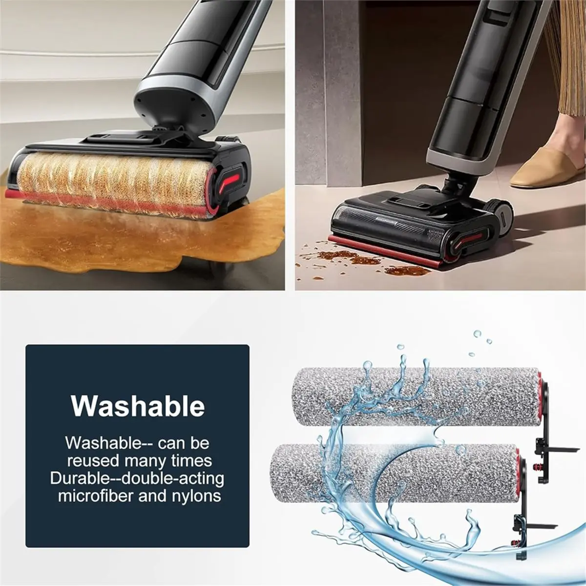 

Запасные части для пылесоса Dreame H15 Pro Heat: щетка-ролик и фильтр AT52 для влажной и сухой уборки