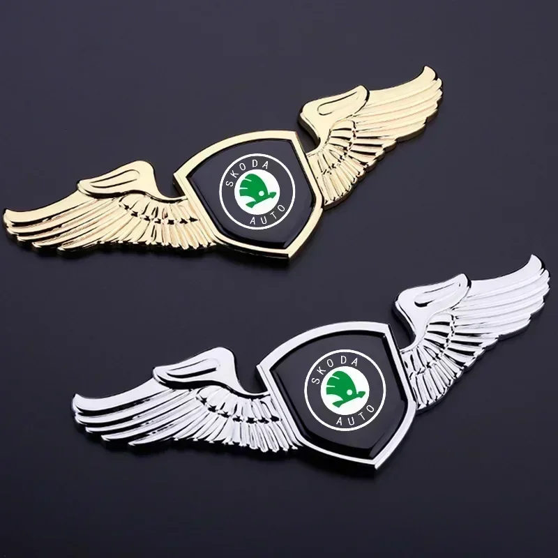 Car Sticker for SKODA Kodiaq A7 Fabia 1 Octivia RS Superb 2 Rapid Karoq Citigo Yeti Kamiq Vision S 3d Front Bonnet Emblem Badge