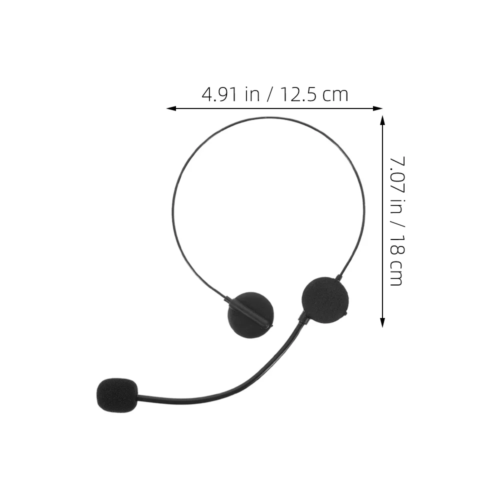 Faux micro d'oreille Rock Star, 5 pièces, casque de Cosplay léger et réaliste pour Costume de chanteur de fête d'halloween, accessoire de Microphone simulé