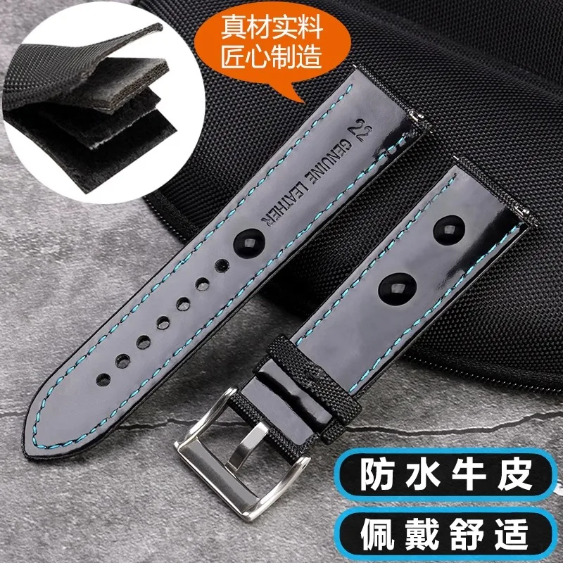20mm 21mm 22mm 23mm 24mm adequado para tudor casio mido timoneiro de fibra de carbono couro de náilon comandante m021/m025 pulseira esportiva