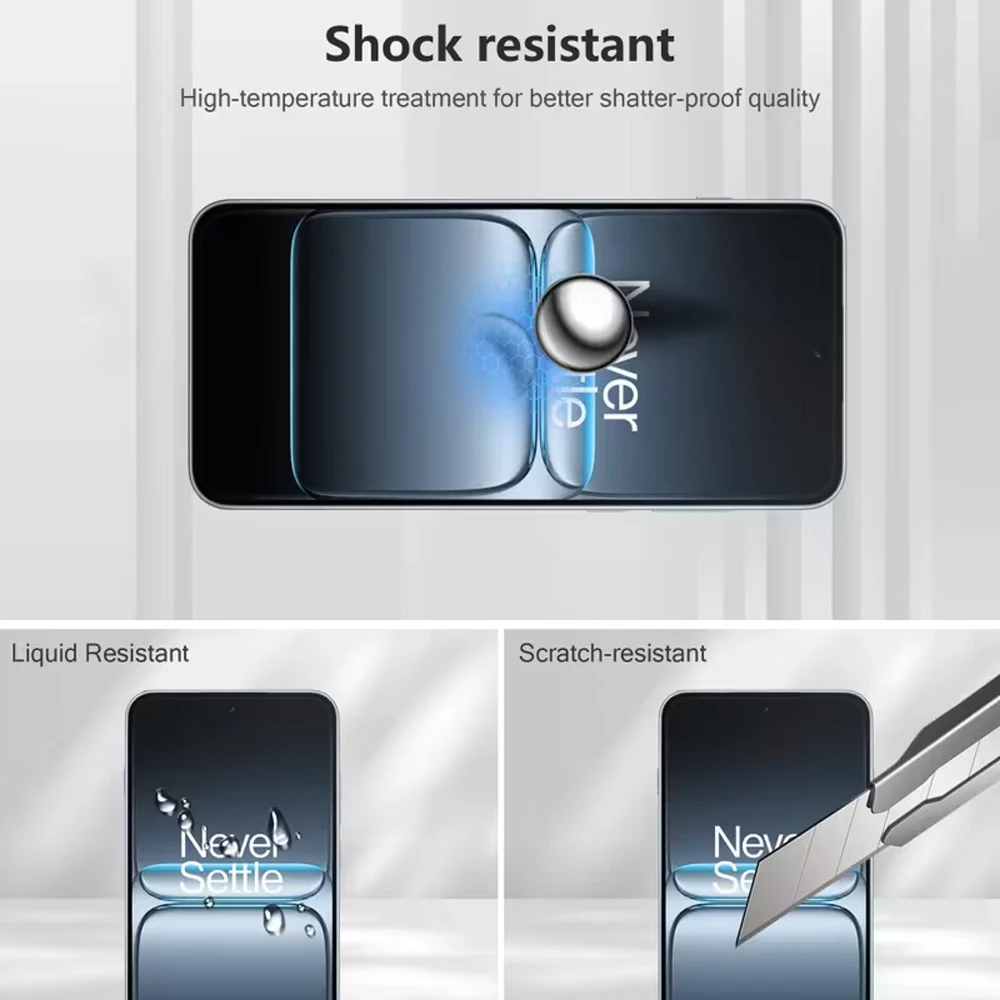 Protecteur d'écran sans poussière, 5/1 pièces, pour OnePlus 15T 15R 10R Nord CE6 5 Nord 6 5 4 3 pour OnePlus 9 13s 10T, en verre, Installation facile