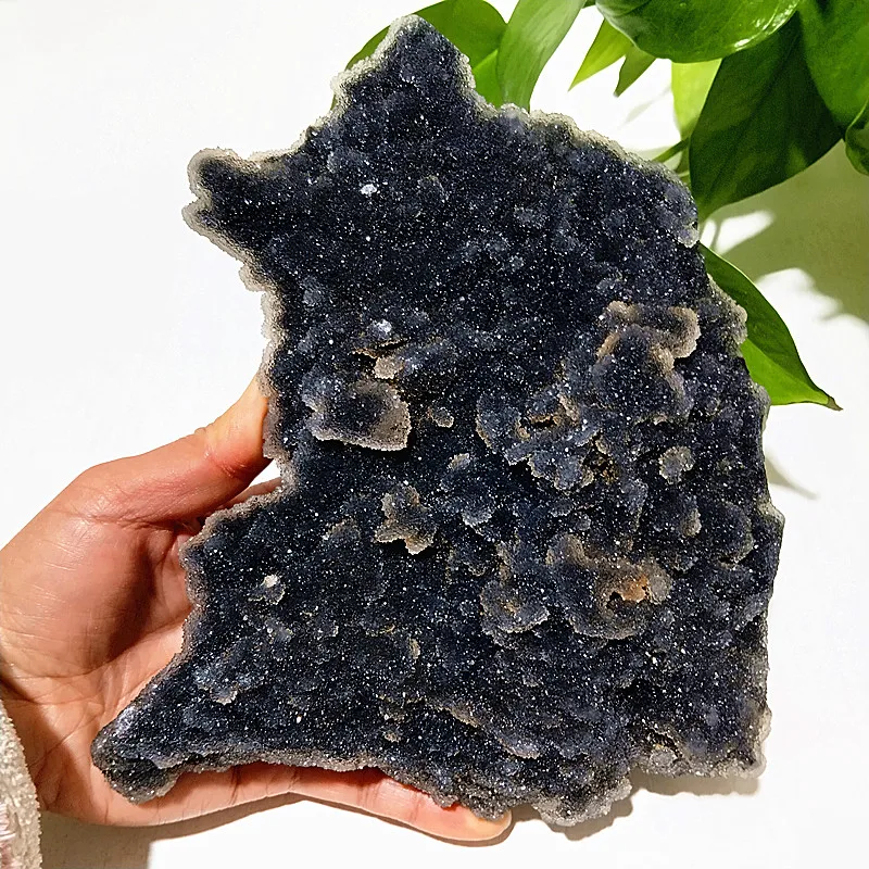 AA  Natural Sphalerite Mineral Specimen Crystal Cluster Black Sparkling Ore Specimen Voodoo Meditation Feng Shui Home Decorated